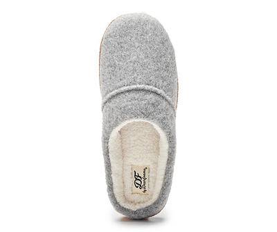 Dearfoams Felted Clog Slipper, Female, Small (5-6), Gray