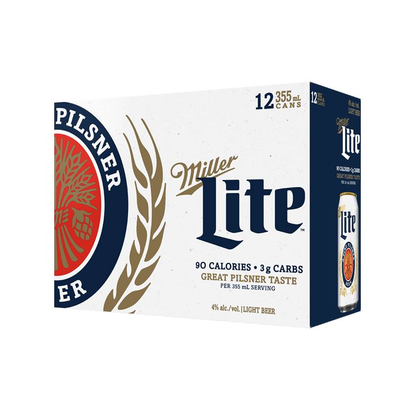 Miller Lite  (12 Cans, 355ml)