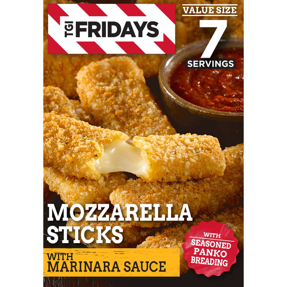 TGI Fridays Mozzarella Sticks With Marinara Sauce (30 oz)