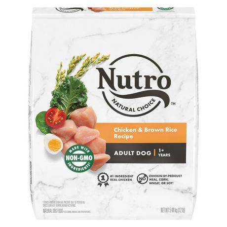 Nutro Natural Choice Adult Dry Dog Food, Chicken & Brown Rice Recipe, 12lb (5.4kg)