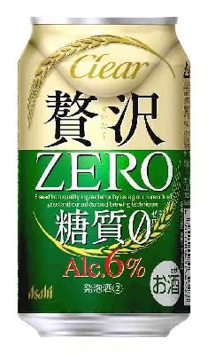 291630：アサヒ クリアアサヒ  贅沢ゼロ 350ML缶 / Asahi Clear Asahi Zeitaku Zero (Zero-Carb), 350ML
