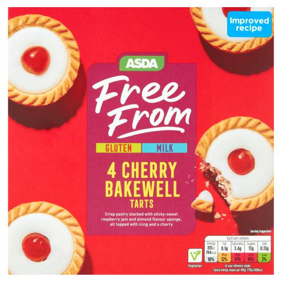 ASDA Free From Cherry Bakewell Tarts (190g)