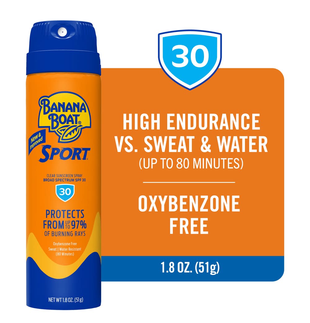 Banana Boat Ultra Sport Spf 30 Clear Sunscreen Spray (1.8 oz)