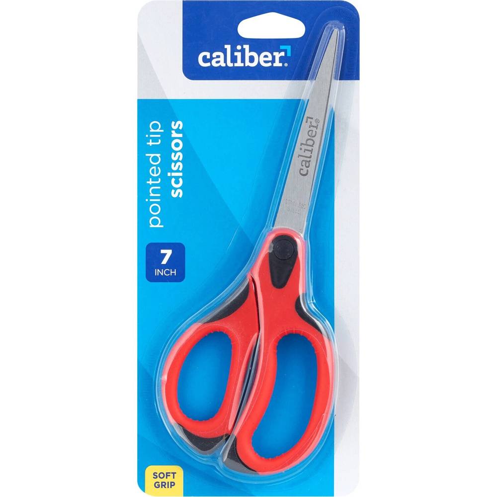 Caliber Soft Handle Scissors, Assorted Colors, 7 In