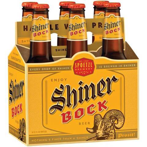 Shiner Spoetzl Brewey Bock Beer (6 ct, 12 fl oz)