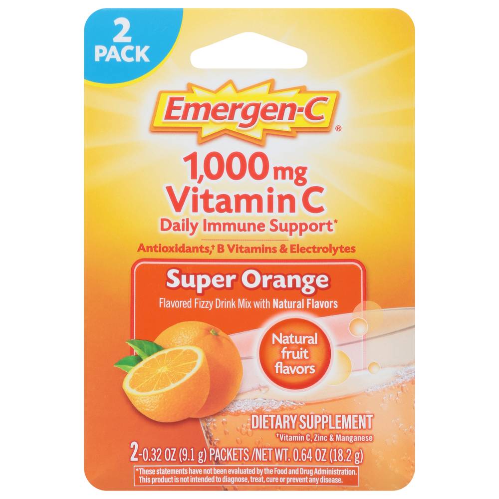 Emergen-C 1000 Mg Super Orange Vitamin C (3.4 oz)