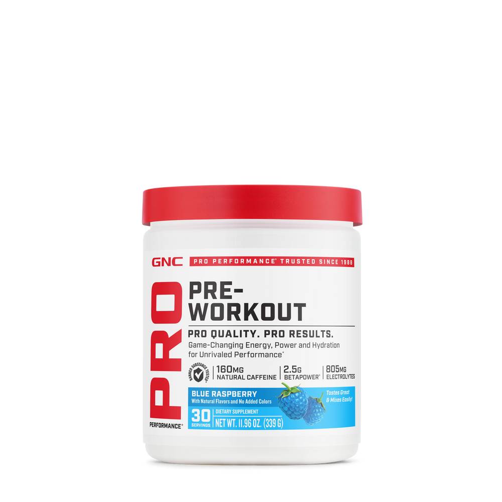 Gnc Pre-Workout Pro Performance Dietary Supplement (11.96 oz) (blue raspberry)