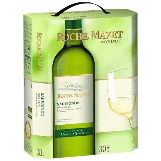 Roche Mazet - Igp pays d'oc sauvignon bib  (3000 ml)