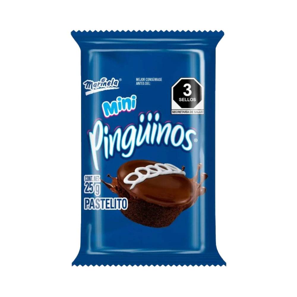 Marinela · Pastelito mini pingüinos (25 g)