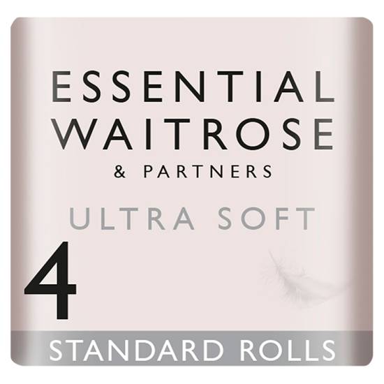 Essential Waitrose & Partners White Ultra Soft Bathroom Tissue (4 ct)