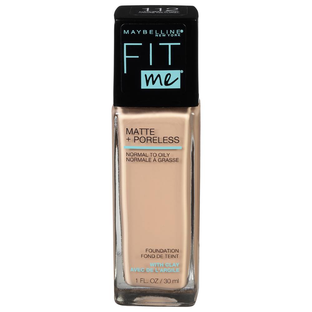 Maybelline 112 Natural Matte Foundation, Ivory (1 fl oz)