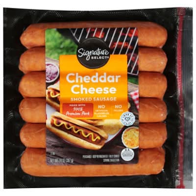 Signature Select Cheddar Cheese Smoked Sausage (14 oz)