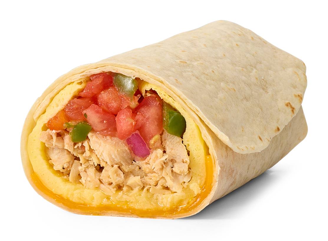 Chicken & Egg Omelet Breakfast Burrito