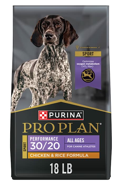 Purina Pro Plan Sport Performance 30/20 Chicken and Rice Formula High Protein Dry Dog Food, 18 lbs.