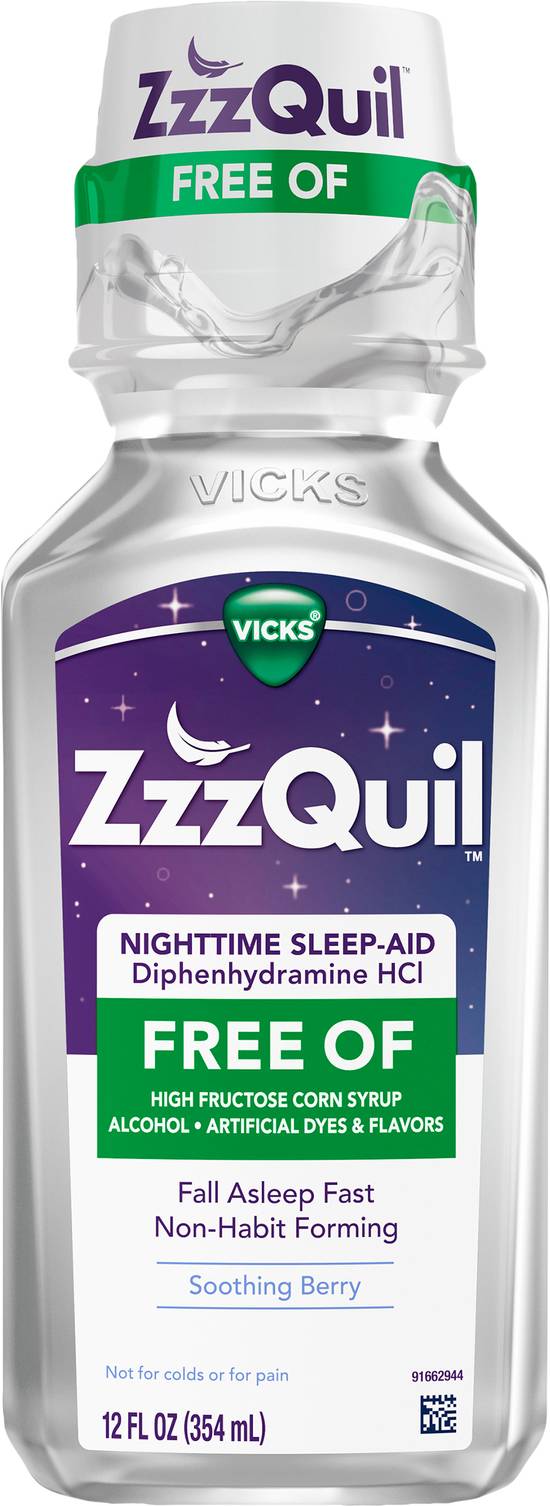 Vicks Zzzquil Soothing Berry Flavor Nighttime Sleep Aid