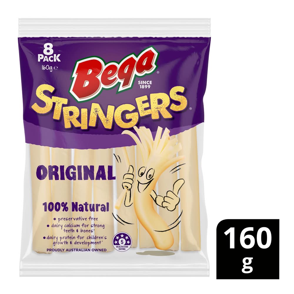Bega Stringers Original Cheese (160g, 8 pack)