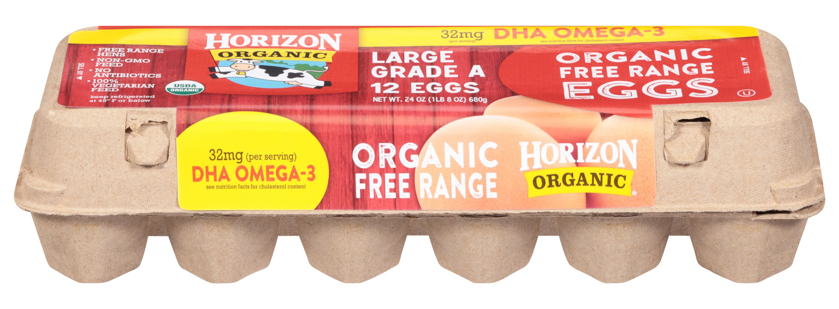 Horizon Organic Large Brown Eggs (24 oz, 12 ct)