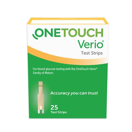 OneTouch Verio Blood Glucose Test Strips, 25 CT