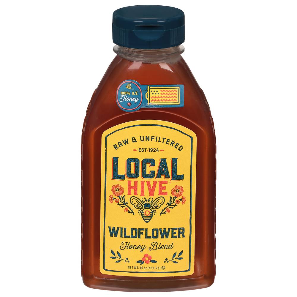 Local Hive Raw & Unfiltered Honey, Wildflower (16 oz)