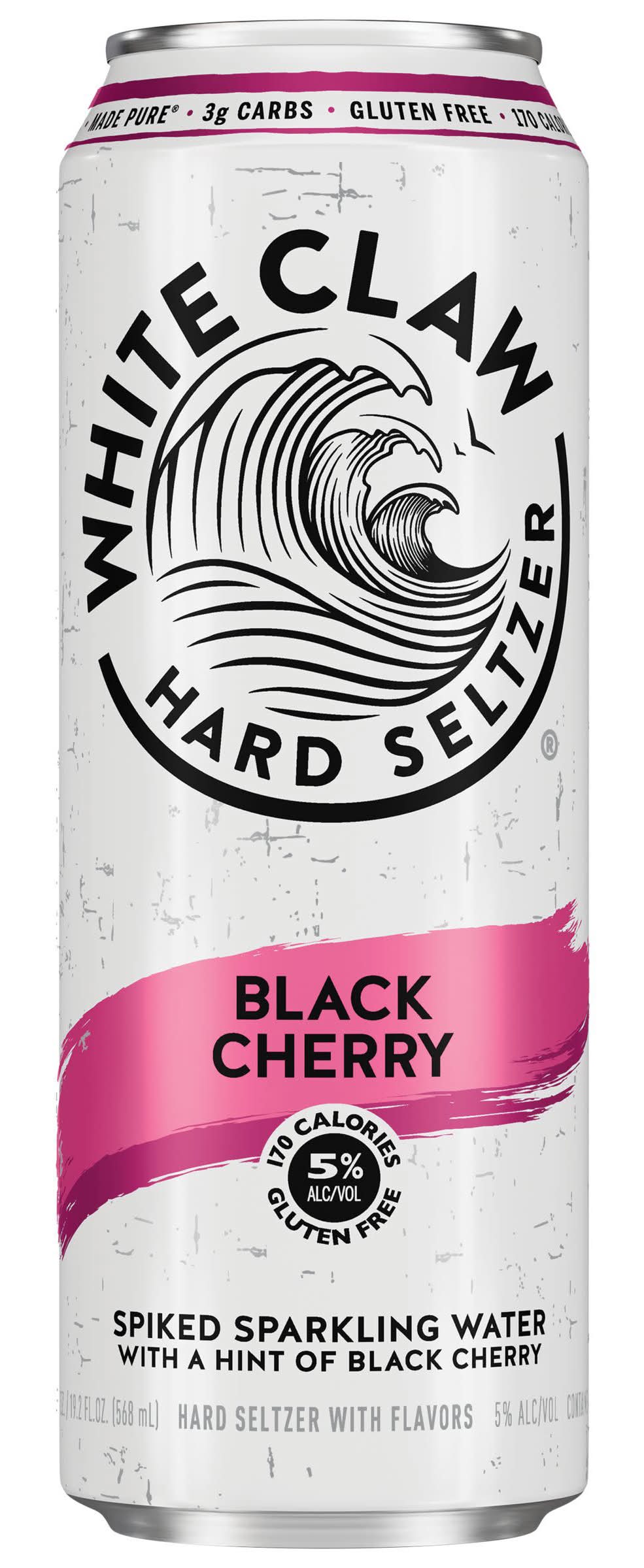 White Claw Hard Seltzer Spiked Sparkling Water, Black Cherry (19.2 fl oz)