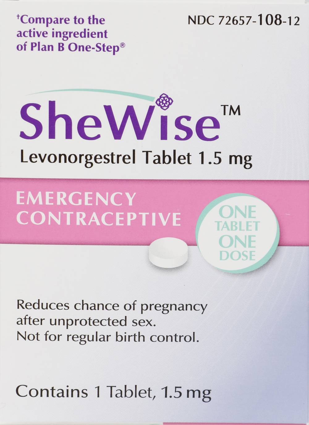 Shewise Emergency Contraceptive 1.5mg Tablet