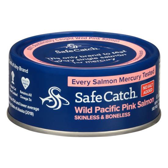 Wild Pacific Skinless & Boneless Pink Salmon Safe Catch 5 oz