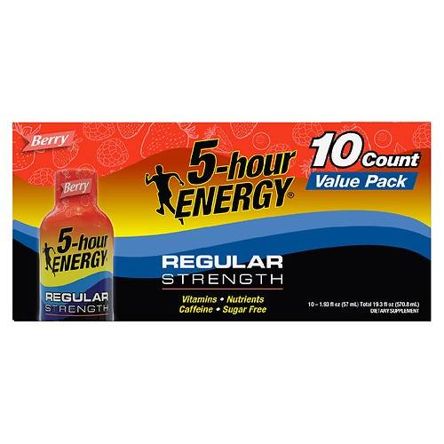5-Hour ENERGY Shot Regular Strength Berry - 1.93 fl oz x 10 pack