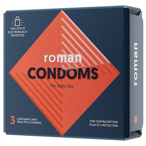 Roman Ultra-Thin Lubricated Condoms - 3.0 ea