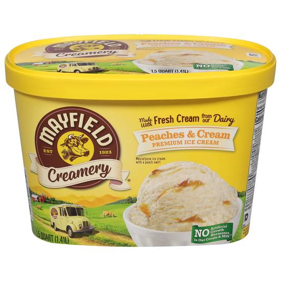Mayfield Creamery Premium Peaches & Cream Ice Cream
