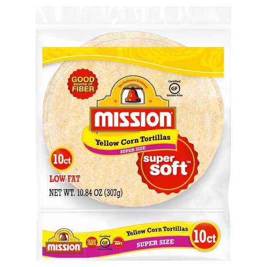 Mission Super Soft Low Fat Yellow Corn Tortillas ( 10 ct)