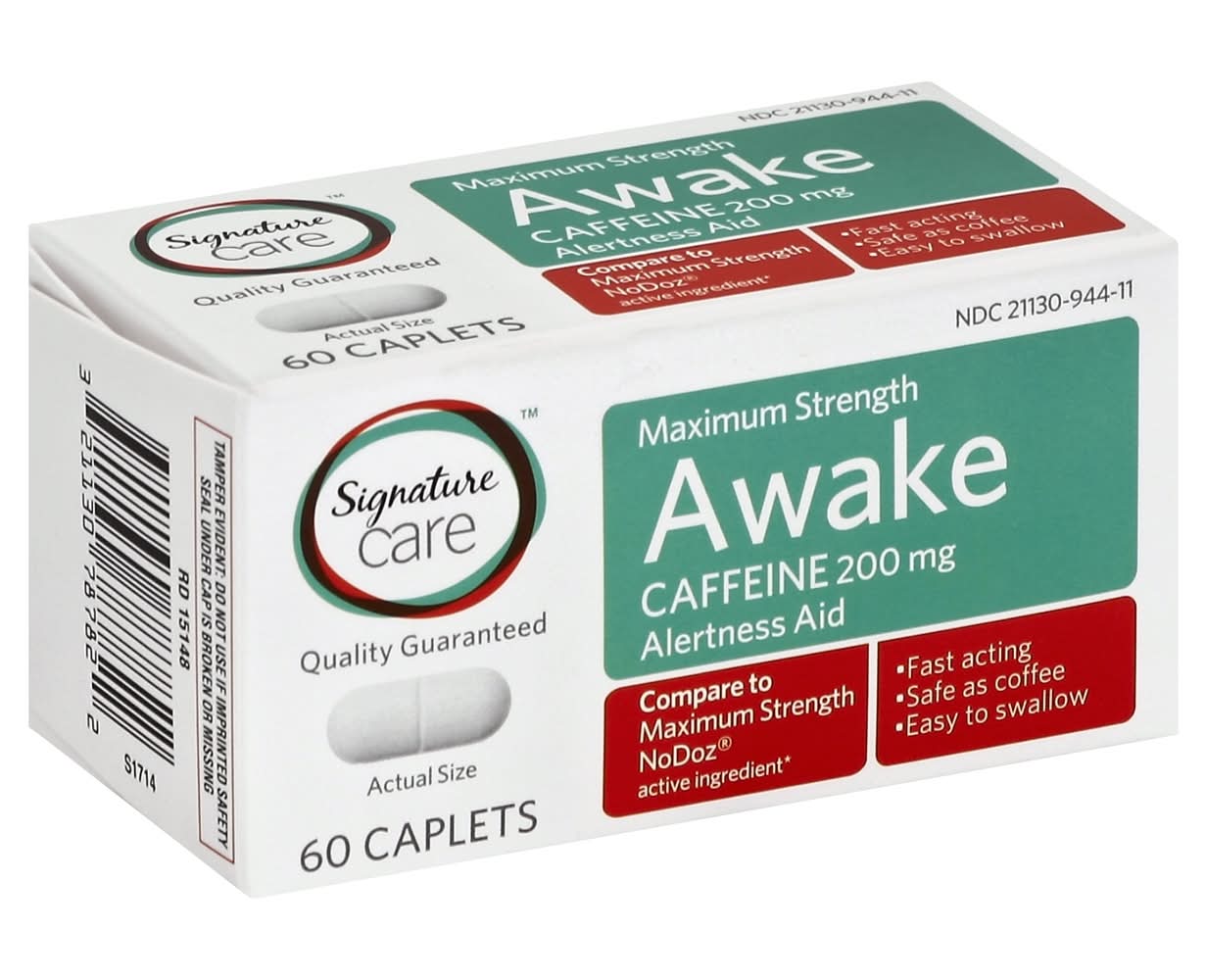 Signature Care Maximum Strength Awake Caplets (2.5 oz, 60 ct)
