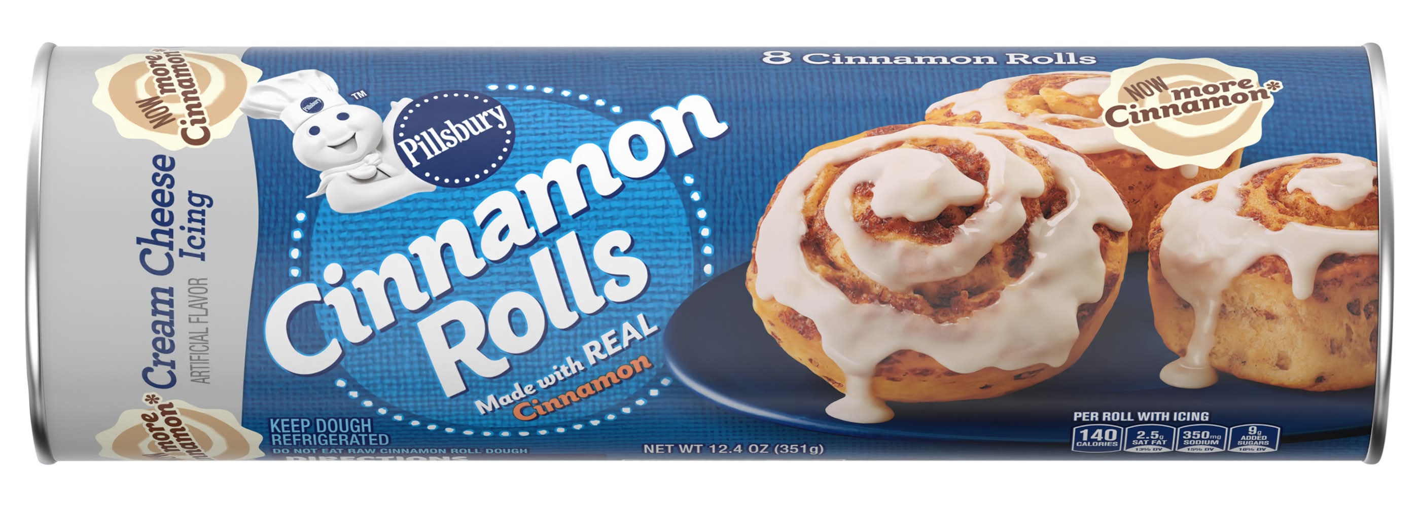 Pillsbury Cinnamon Rolls, Cream Cheese Icing (12.4 oz, 8 ct)