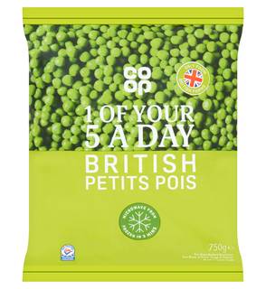 Co-op Frozen British Petits Pois 750g