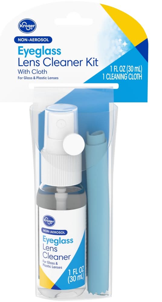 Kroger Eyeglass Lens Cleaner With Cloth (1 fl oz, 2 ct)