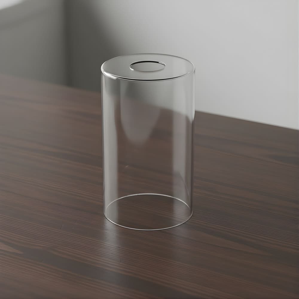 Style Selections Mix and Match 7.59-in x 4.49-in Cylinder Clear Clear glass Pendant light shade with 1-5/8-in Fitter