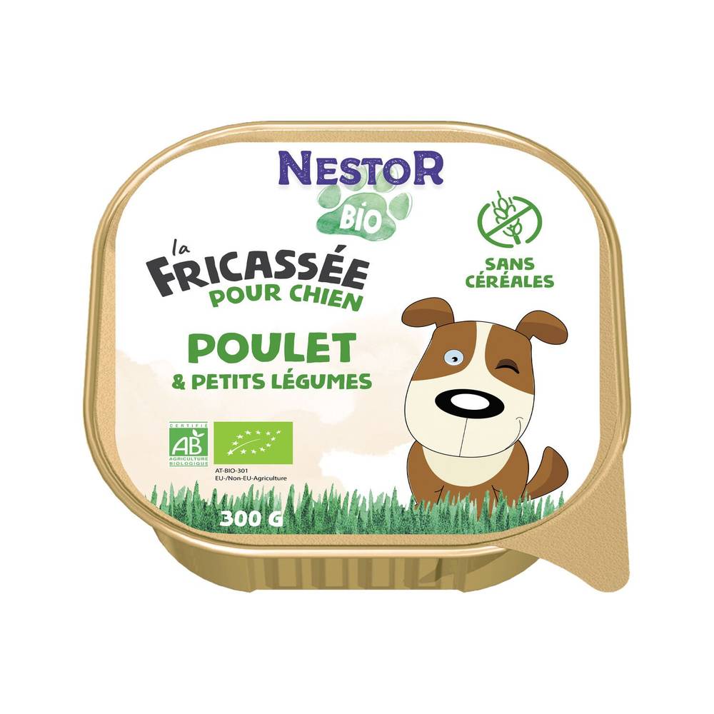 Nestor Bio - Pâtée pour chien adulte à la fricassée de poulet et de légumes