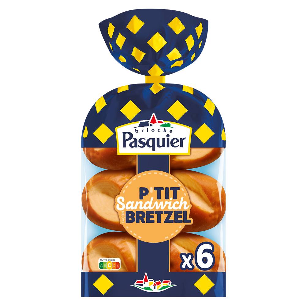 Brioche Pasquier - Petits pains sandwichs bretzel (270g)