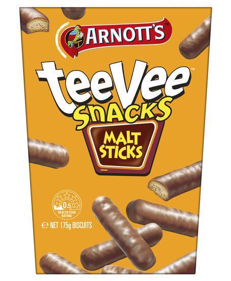 Arnott's Tee Vee Snacks Malt Sticks 175g
