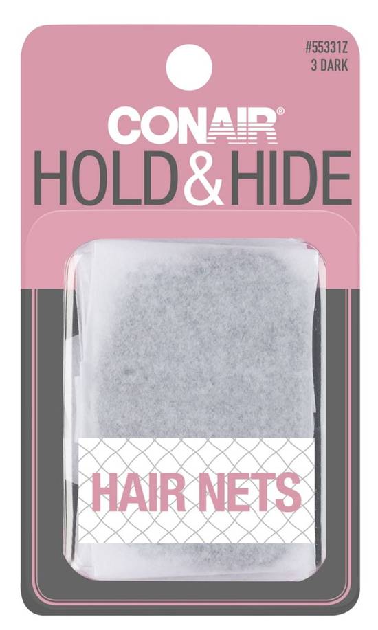 Conair Black Hair Net - 3 pk