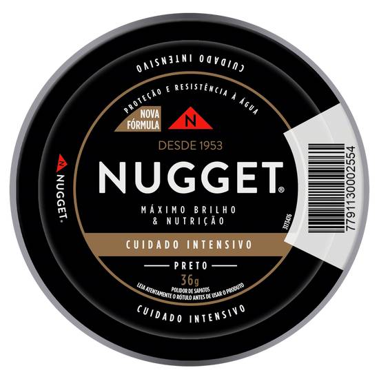 Nugget graxa em pasta preta para sapato (36 g)