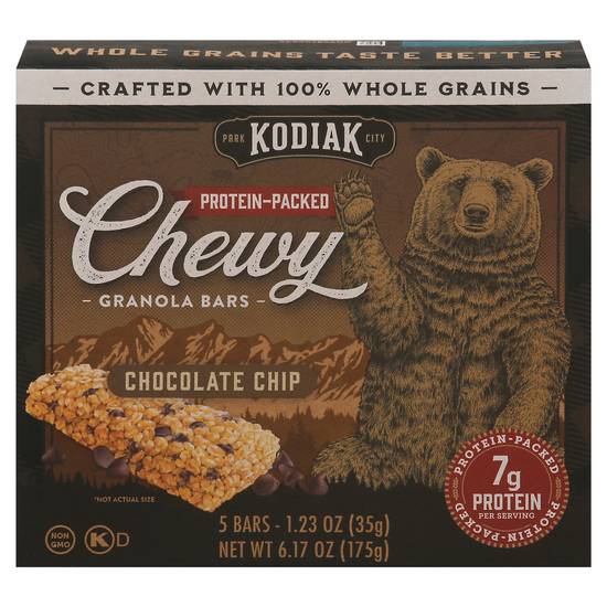 Kodiak Chewy Protein Packed Chocolate Chip Granola Bars (5 ct)