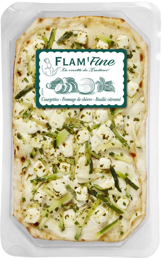 Pierre Schmidt - Flam'fine tarte fine courgette fromage de chèvre et basilic