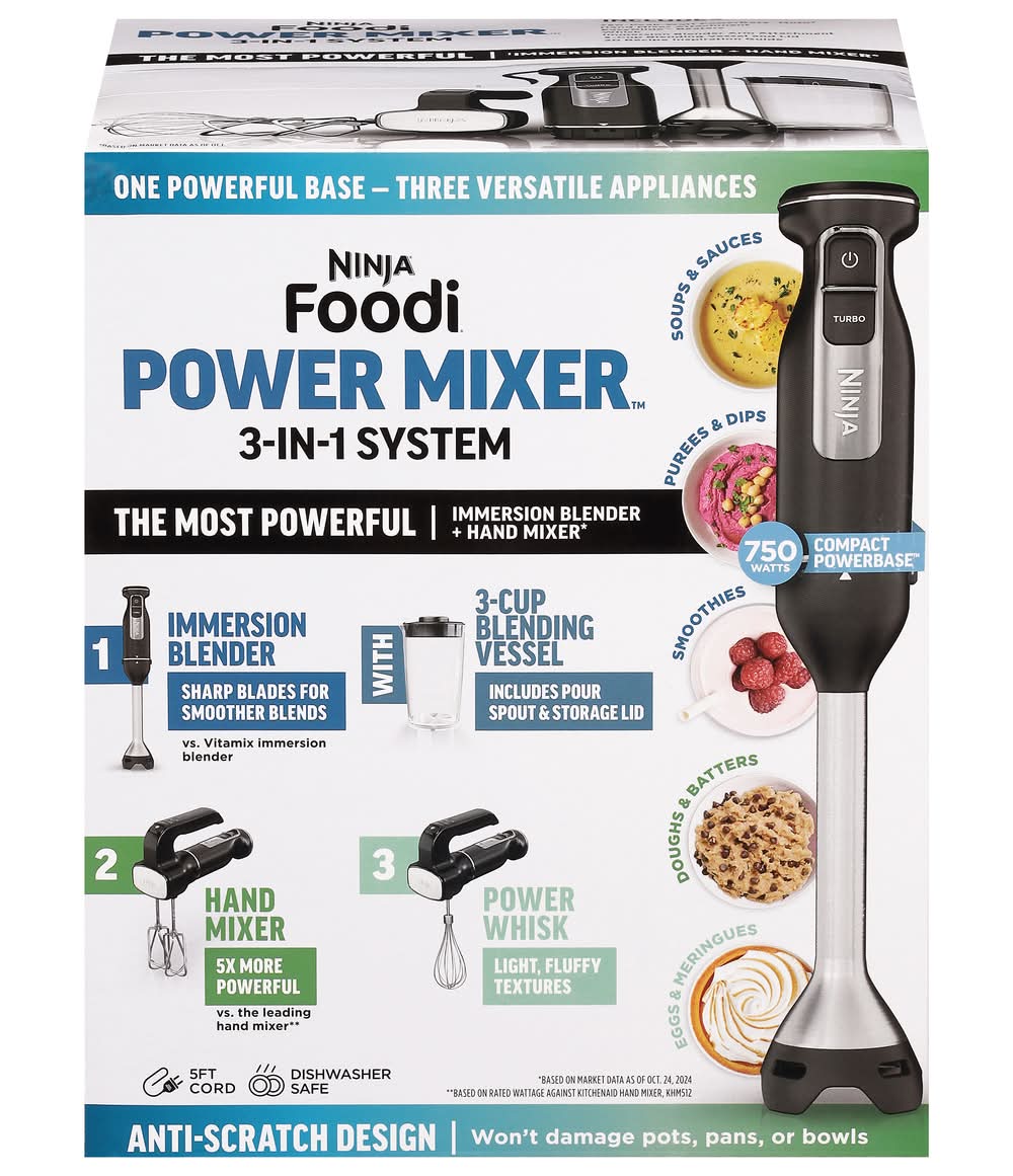 Ninja Foodi Power Mixer System With Hand Blender and Mixer Combo (7 ct)