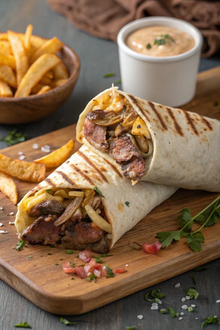 Burrito Arrachera con Tocino