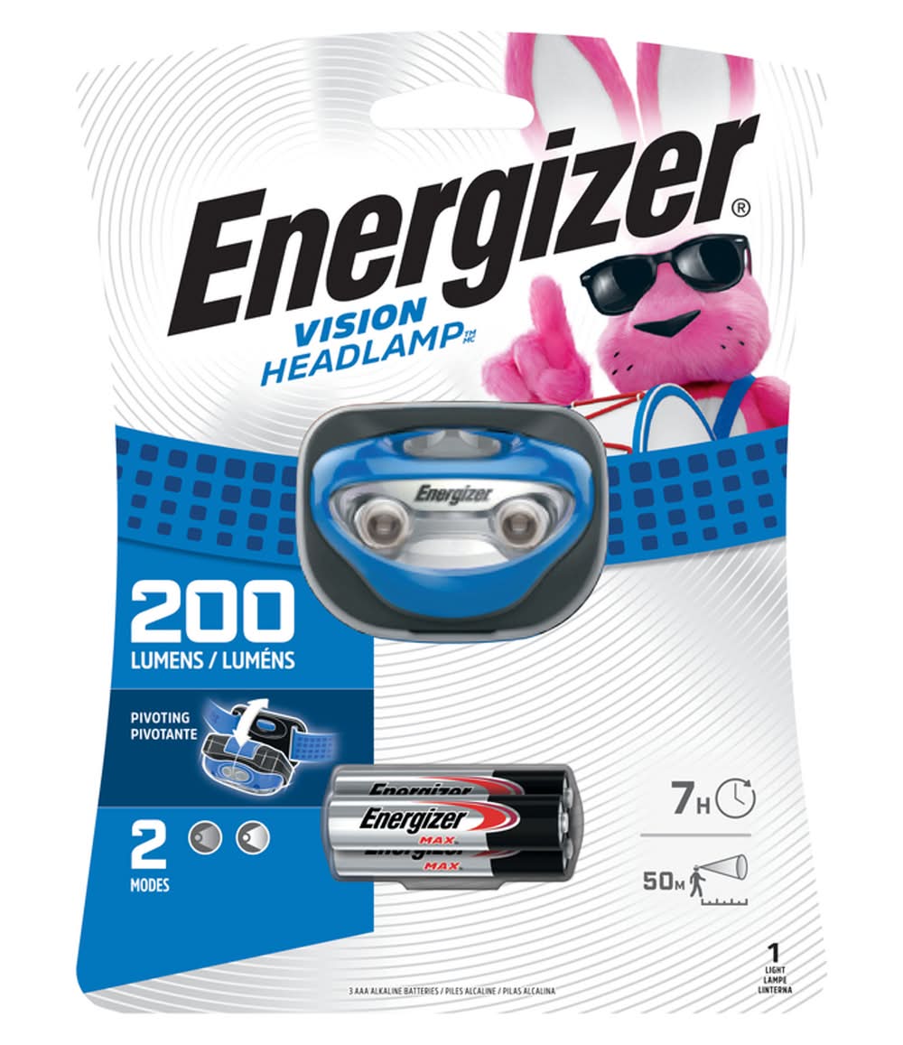 Energizer Vision 200 Lm Blue Led Headlight Aaa Battery
