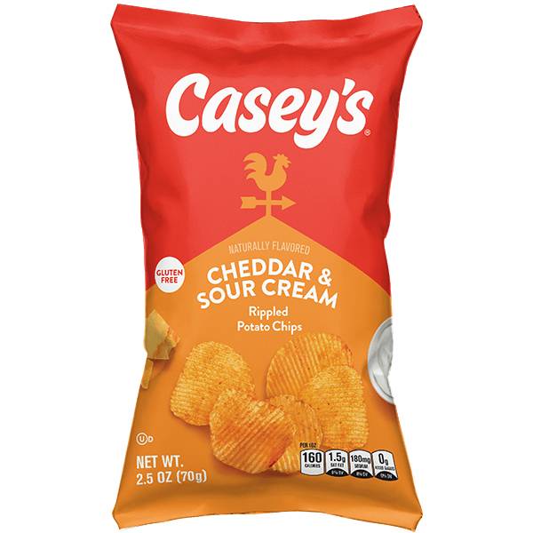 Casey's Cheddar & Sour Cream Chips 2.5oz