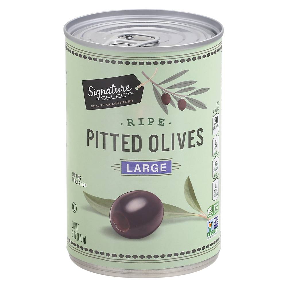 Signature Select Large Ripe Pitted Olives (6 oz)