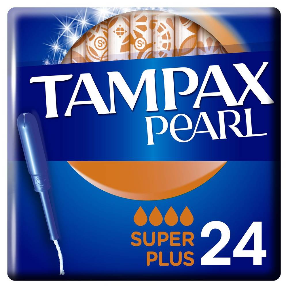 Tampón super TAMPAX Pearl plus caja 24 uds