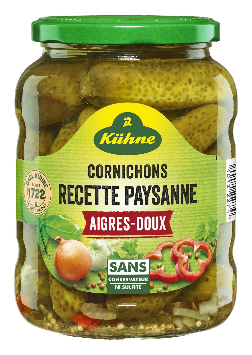 Kühne - Recette paysanne cornichons aigres-doux