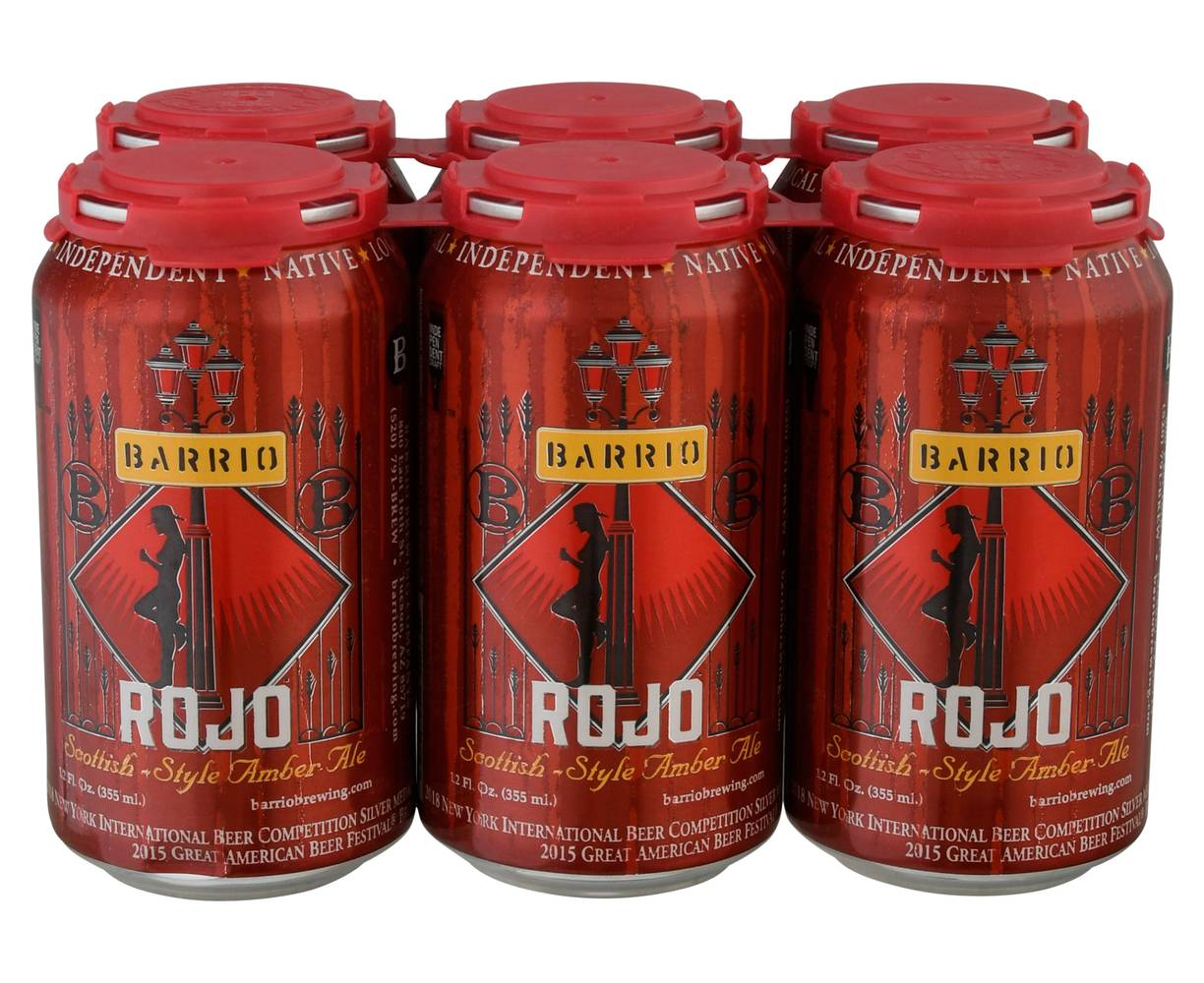 Barrio Rojo Scottish Style Amber Ale Beer (6 x 12 fl oz)